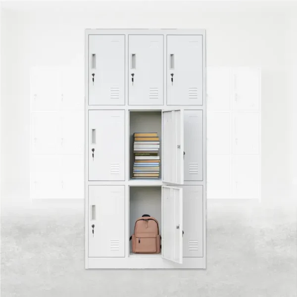 Locker metálico de 9 puertas de 3×3